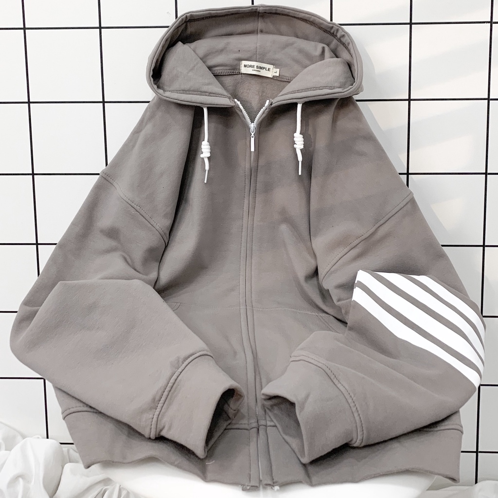 Áo Khoác Hoodie Form Rộng Phối Zip Unisex HORI Vải Nỉ Bông Dày Dặn- Tuni Store
