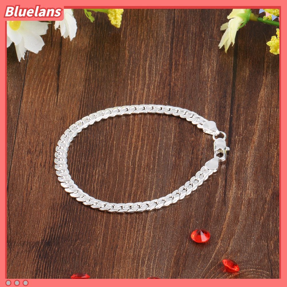 Vòng Tay Mạ Bạc Kiểu Dáng Đơn Giản Thời Trang Cho Nam