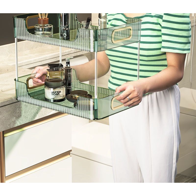 Giá Đỡ Cốc Nước / Mỹ Phẩm Để Bàn Tiện Dụng Cho Phòng Khách / Nhà Bếp