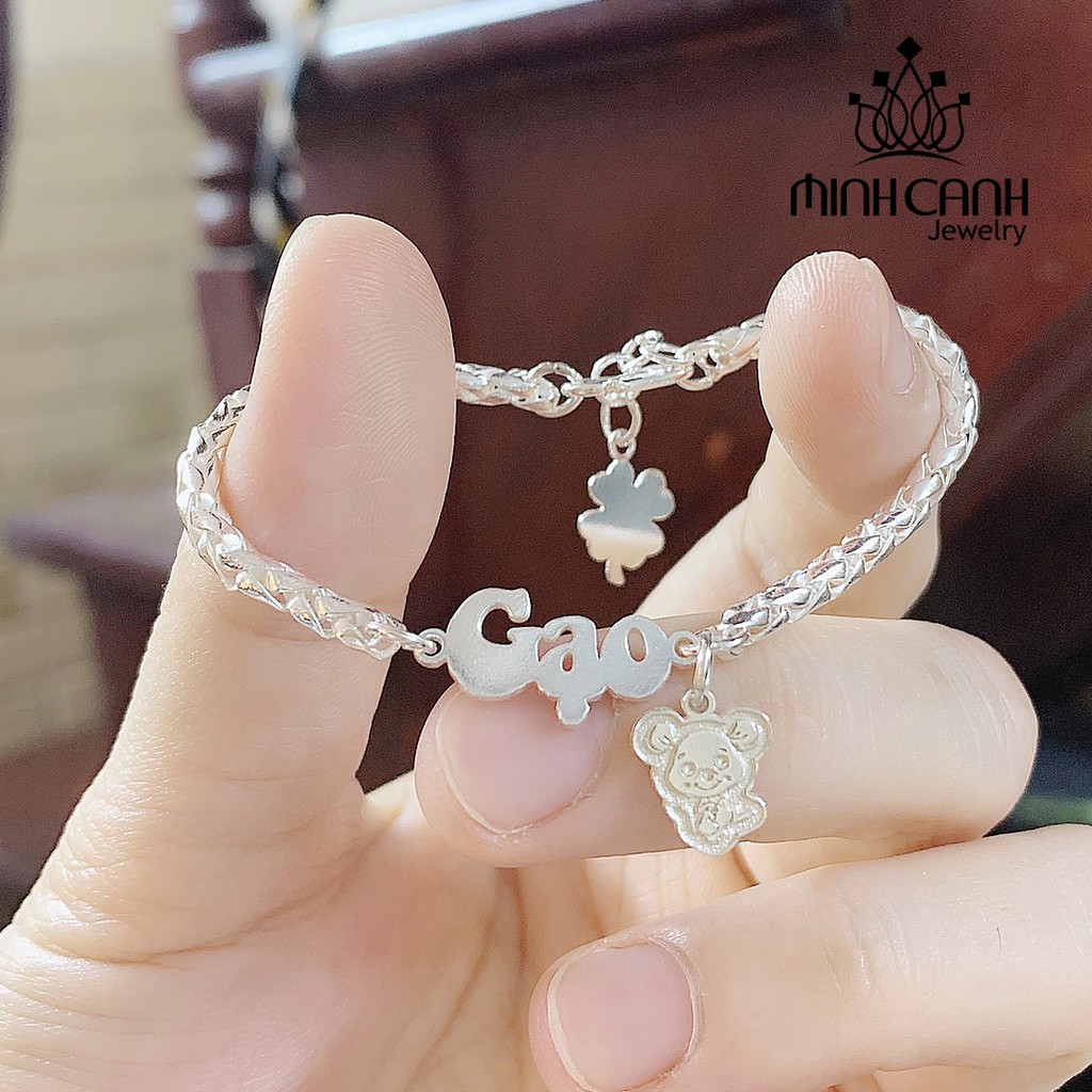 Lắc Bạc Cắt Chữ Theo Tên Cho Bé Bạc Ta - Minh Canh Jewelry