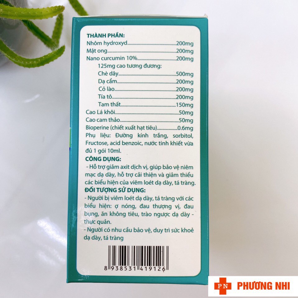 ALUSHARVIN GOLD GEL -  HỖ TRỢ BẢO VỆ NIÊM MẠC DẠ DÀY, GIẢM ĐAU DO VIÊM LOÉT DẠ DÀY