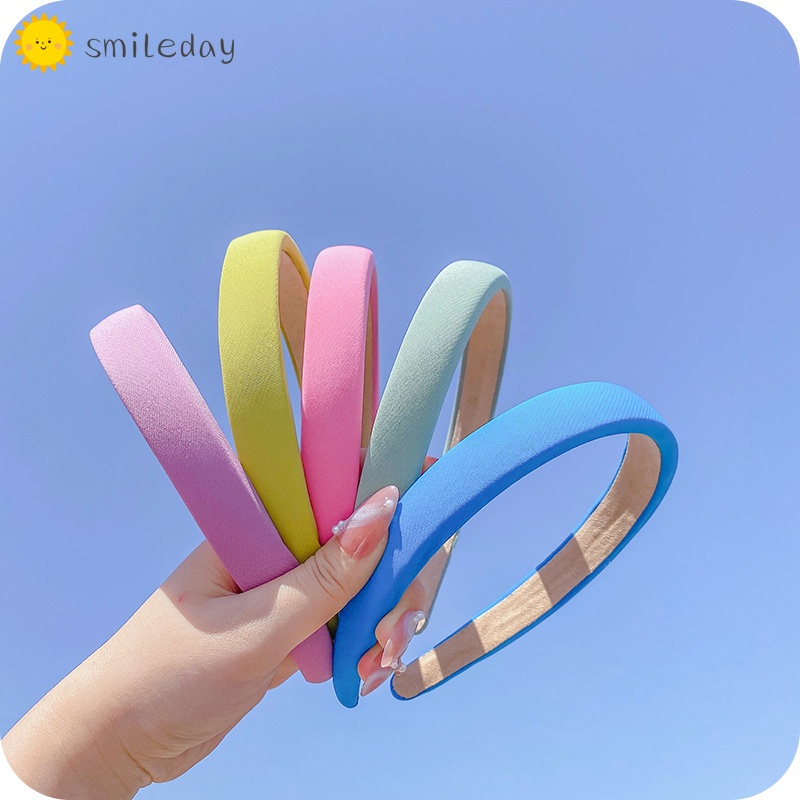 Băng đô Smileday xốp dày màu macaron phong cách Hàn Quốc thời trang dành cho nữ