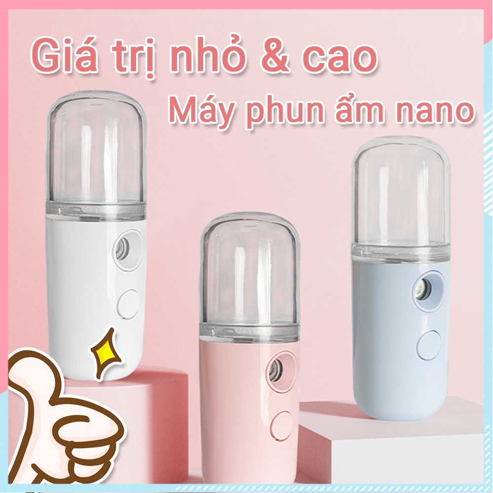 Máy Xịt Khoáng Phun Sương Tạo Ẩm Nano Mini Cầm Tay Chăm Sóc Da