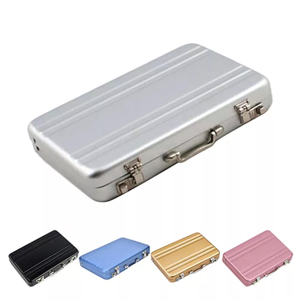Hộp Nhôm Đựng Thẻ Tín Dụng / Danh Thiếp Mini Màu Đen