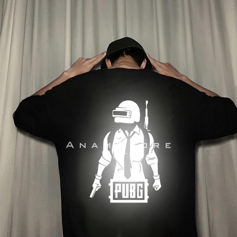 Áo thun phản quang tay lỡ nam nữ PUBGG