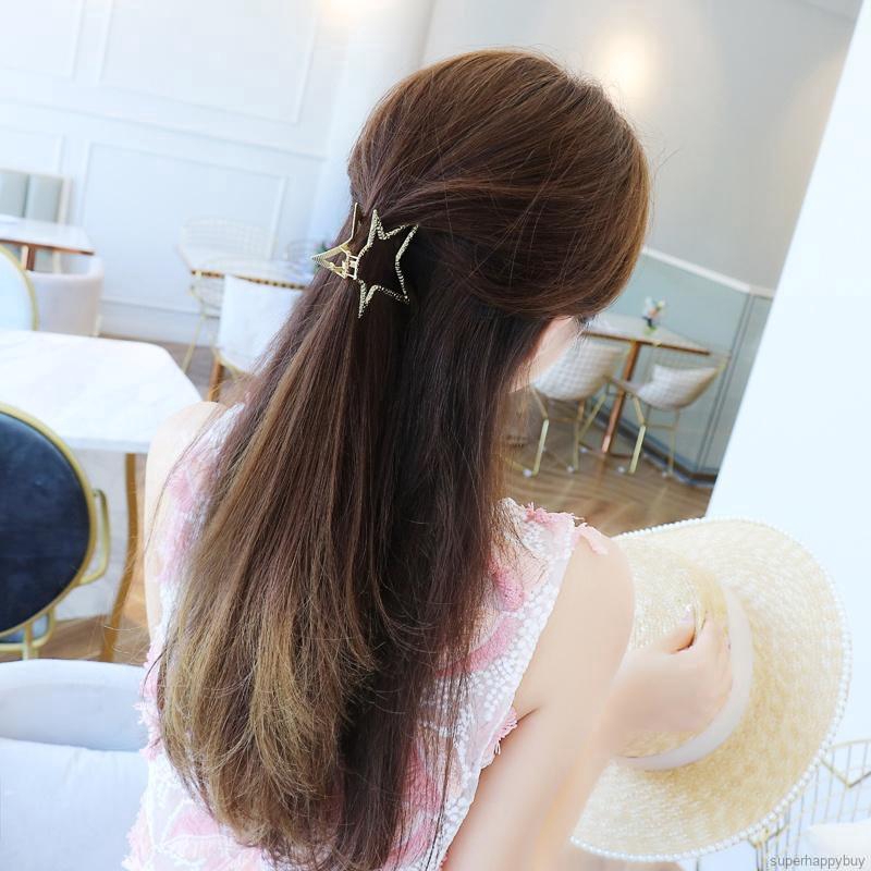 Kẹp tóc kim loại mạ vàng thời trang cho nữ