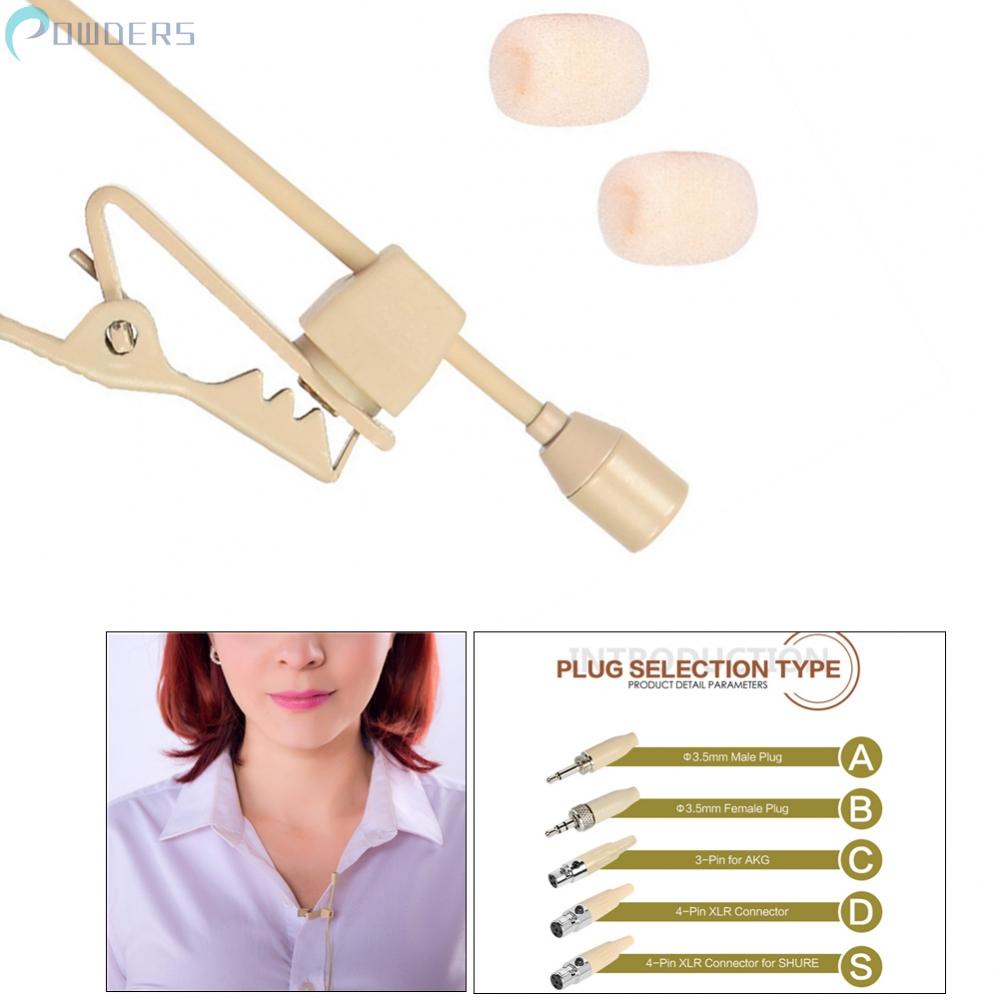 SHURE Bộ 2 Micro Cài Áo Không Dây 3 Chấu Có Vỏ Bọc