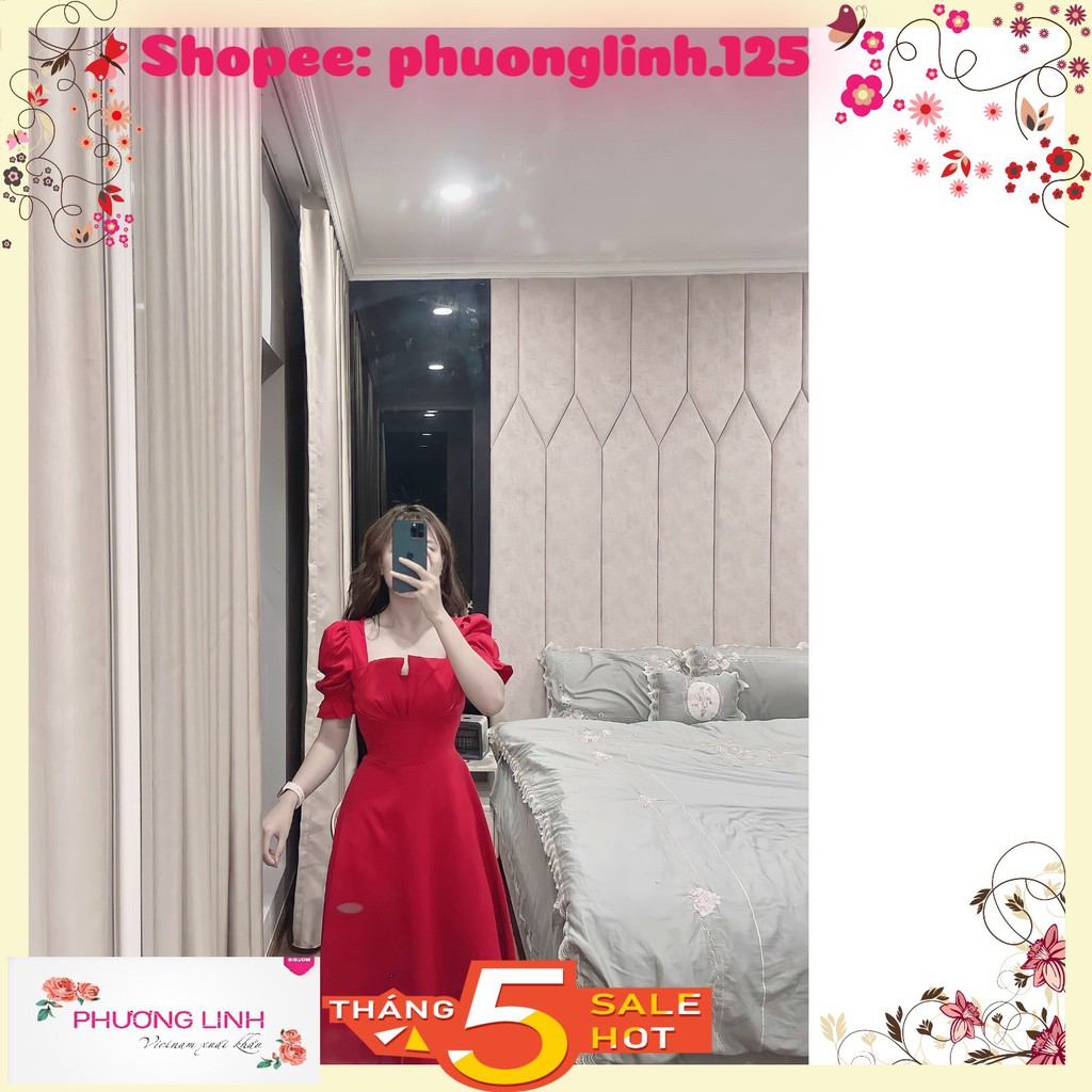 [Mã FAGREEN1505 giảm tới 30K đơn 99K] VÁY VNXK XẾP QUẠT NGỰC TAY BỒNG 2M CHO NỮ | BigBuy360 - bigbuy360.vn