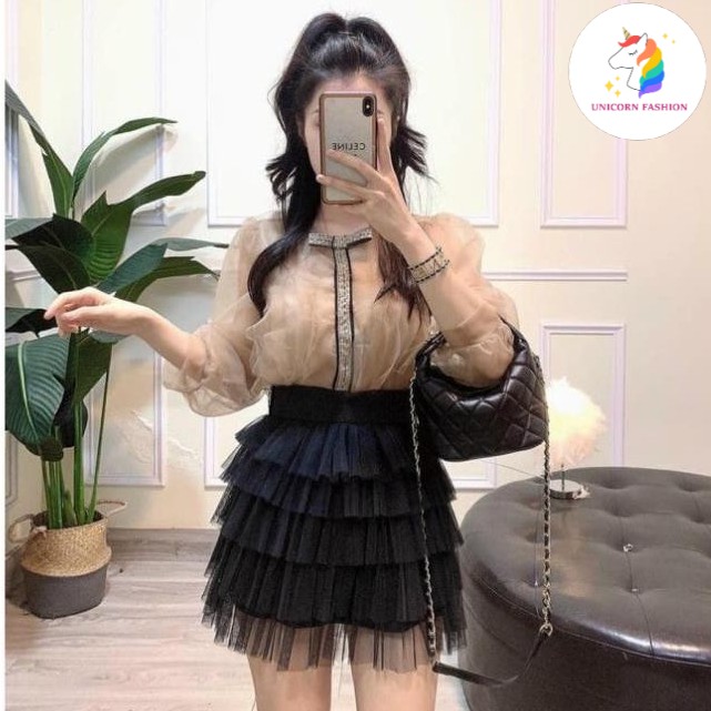 Chân Váy Voan Ngắn Nhiều Tầng Công Chúa Super Cute Trắng Đen DRCV32 Mys hitshop | BigBuy360 - bigbuy360.vn