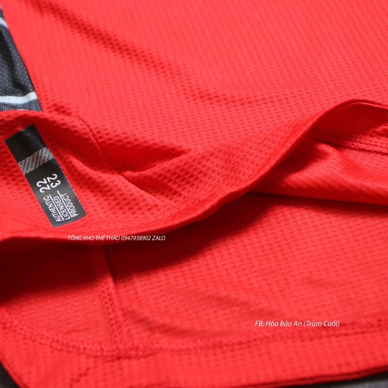 Bộ quần áo đá banh CLB MU Training màu đỏ 2023 hàng cao cấp Thailand