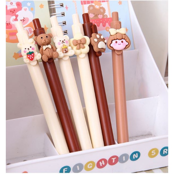 Bút bi nước văn phòng mực gel 0.5mm mực đều nét chữ đẹp màu đen