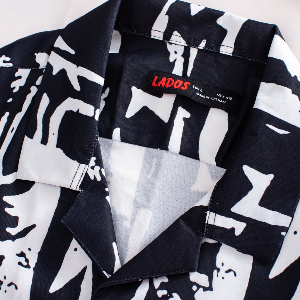 Áo sơ mi ngắn tay hoạ tiết Lados - 8061 chất mềm đẹp thoáng mát - Áo sơ mi tay ngắn xu hướng cho mùa hè | BigBuy360 - bigbuy360.vn