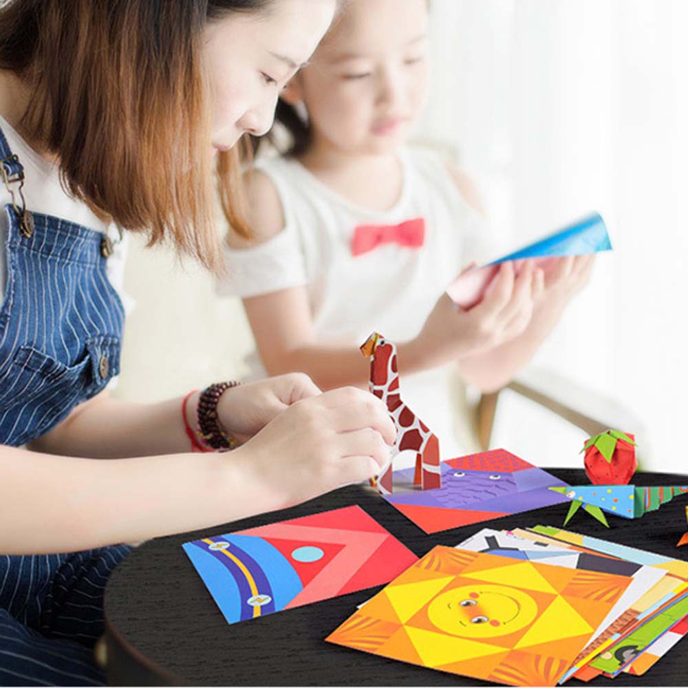Giấy để gấp Origami tạo hình động vật 3d cho trẻ em