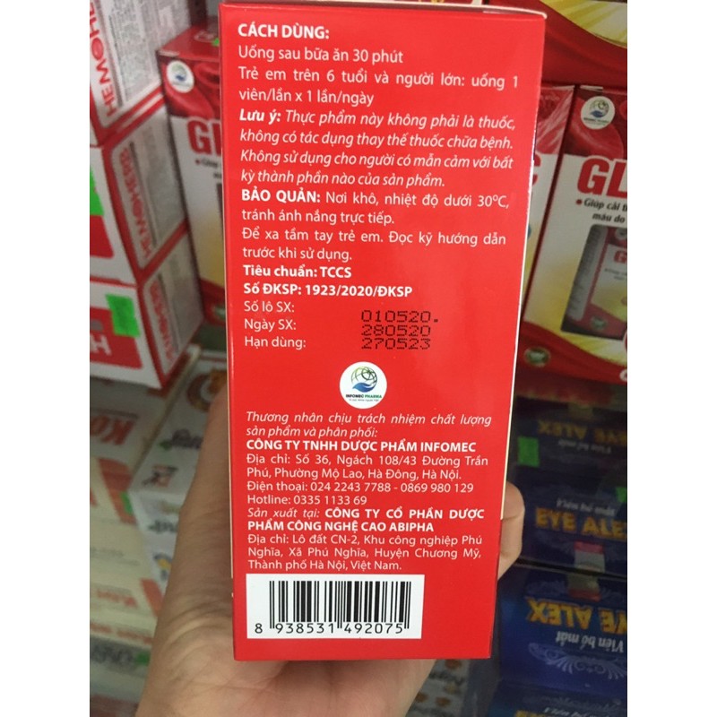 ✅  Viên uống bổ máu, bổ sung sắt Globac Gold