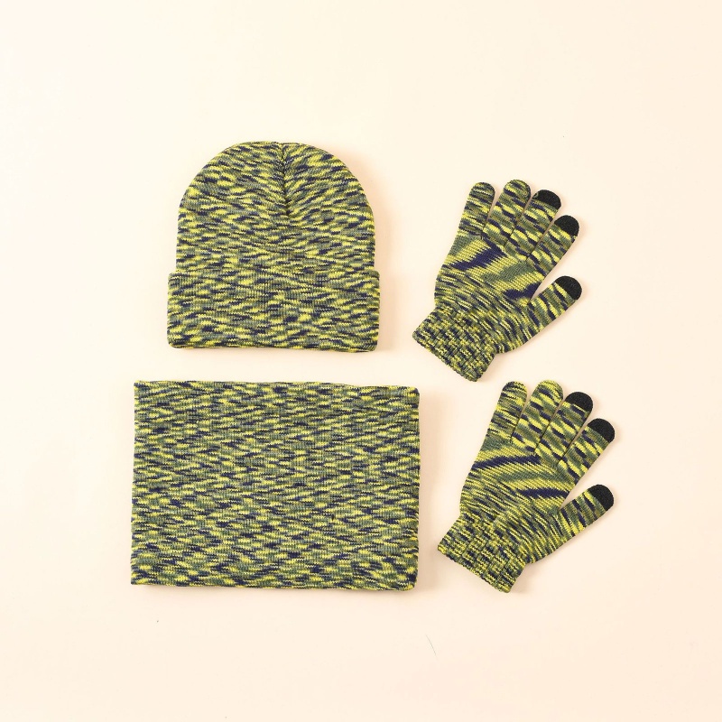 Bộ Khăn Choàng Cổ Và Mũ beanie Lót Lông Cừu Giữ Ấm Chống Gió Thời Trang Mùa Đông Cho Nữ