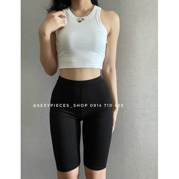 ✅ Quần lửng biker đen trơn chỉ 79k khi mua từ 2 cái-Hình thật do shop tự chụp 100%