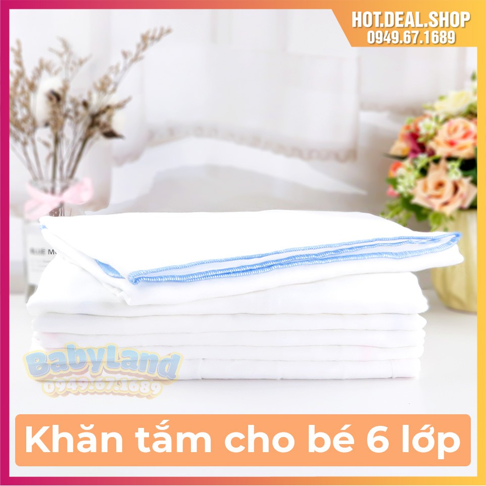 Khăn tắm cho bé vải xô 6 lớp - Khăn xô tắm cho bé 6 lớp