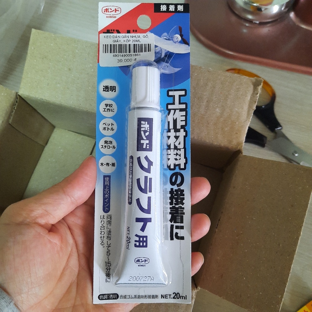 [Hỏa Tốc HN] Keo gắn nhựa, gỗ, giấy, xốp 20ml Nội địa Nhật Bản