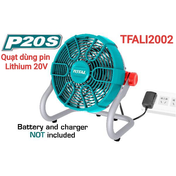 TFALI2002 Quạt máy dùng pin Lithium 20V TOTAL - KHÔNG KÈM PIN VÀ SAC