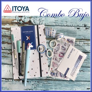 [Combo] Bullet Journal for Beginners (sổ, bút, sticker, washitape, note) Itoya