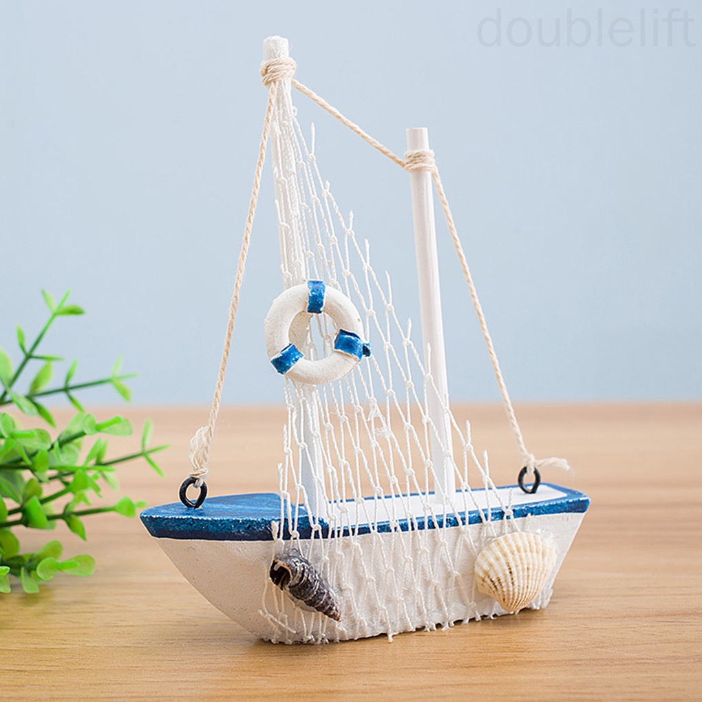 Đồ trang trí mô hình thuyền buồm mini bằng gỗ để bàn nhà cửa / văn phòng / khách sạn