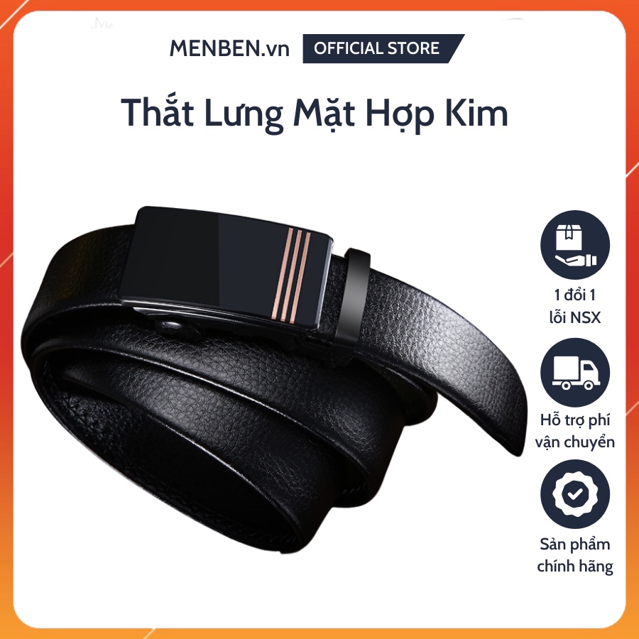 Thắt lưng nam mặt hợp kim hàng quảng châu cao cấp bảo hành 6 tháng 1 đổi 1
