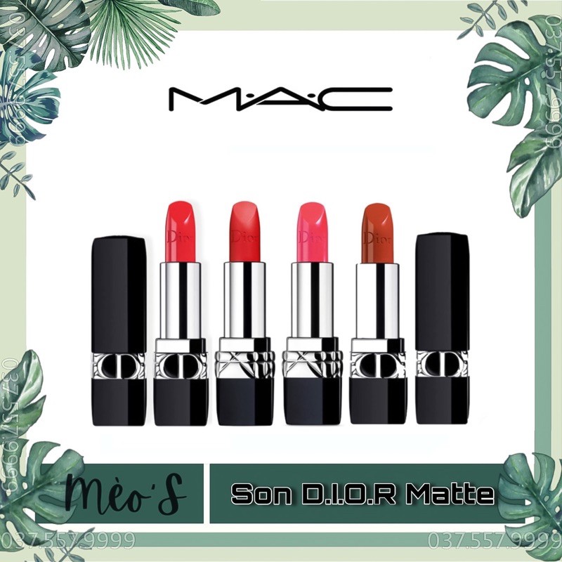 [𝗚𝗢𝗠 𝗢𝗥𝗗𝗘𝗥] Son Dior Rouge Matte Lipstick, Bộ sưu tập son Dior đủ màu Sale sock