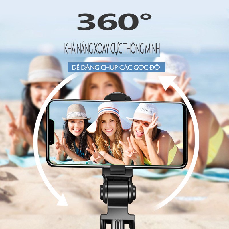 ✔️✔️ Gậy chụp ảnh tự sướng selfie đa năng XT02, XT02S REMOTE Bluetooth + XOAY 360 + ĐÈN LED
