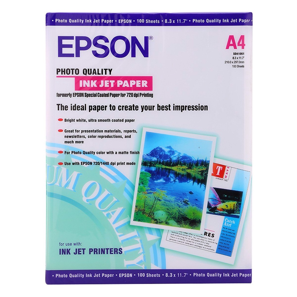 Giấy in ảnh Epson A4/ĐL130gsm  Chính hãng Epson