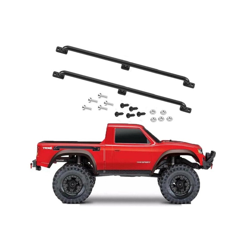 2 cái 75mm Lan can ô tô Lan can kim loại cho 1:10 RC Xe tải bánh xích Traxxas HSP Redcat RC4WD Tamiya Axial scx10 D90 Car