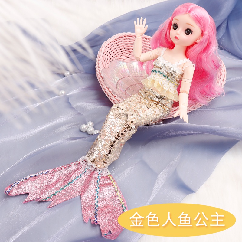Búp bê nàng tiên cá 30cm có khớp búp bê barbie quà tặng sinh nhật đồ chơi cho bé gái E880