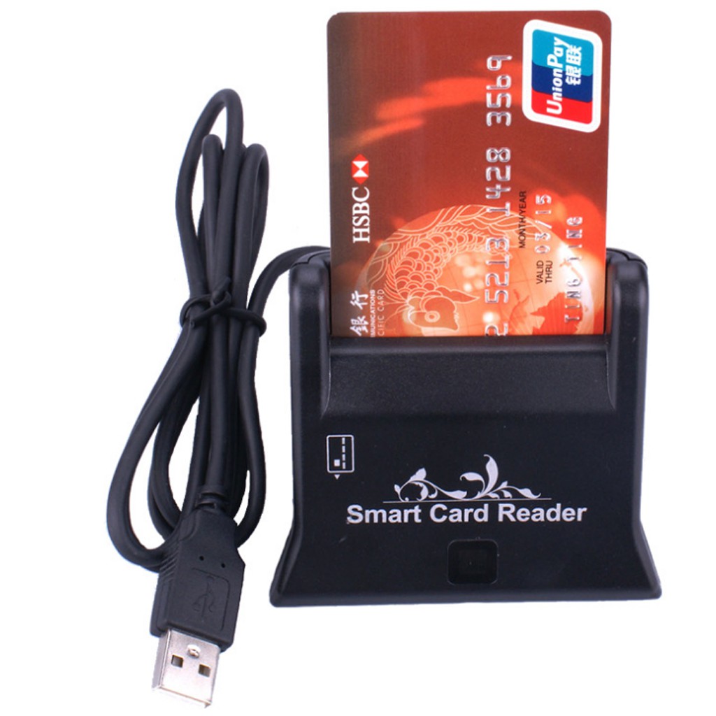 ↗SHIWAKI↙ USB2.0 Common Access CAC Smart Card Reader IC/ID/Bank /ATM Card Writer