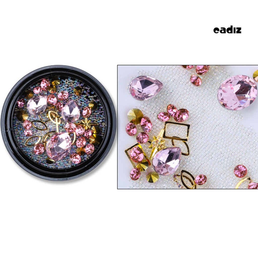 [Hàng mới về] Hộp Đá Đính Trang Trí Nghệ Thuật Móng Tay Kiểu Dáng Thời Trang