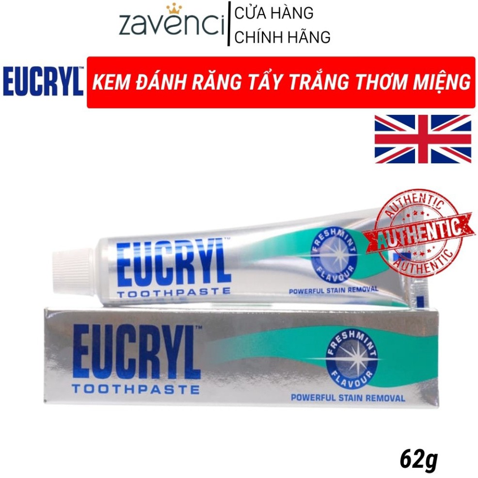 Bột Trắng Răng EUCRYL Toothpowder tẩy trắng răng thơm miệng chính hãng (50g)
