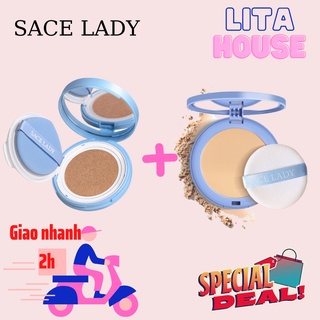 Combo Phấn nước và Phấn Phủ Sace Lady cho lớp nền lì mịn