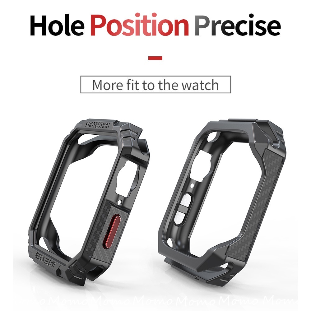 Ốp Bảo Vệ Bằng Sợi Carbon Cho Đồng Hồ Thông Minh Apple Watch Series 7 6 SE 5 4 41mm 45mm 40mm 44mm