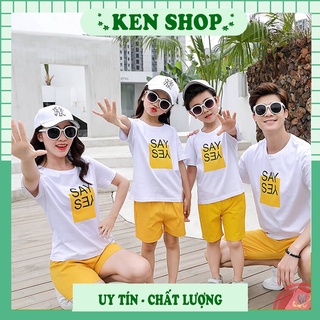 Set áo gia đình 3, 4 người đẹp say yes