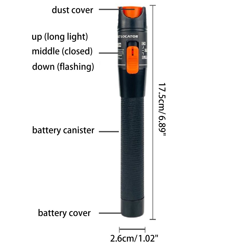Bút Kiểm Tra Lỗi Cáp Quang IOR 10MW 10KM Phạm Vi 10KM