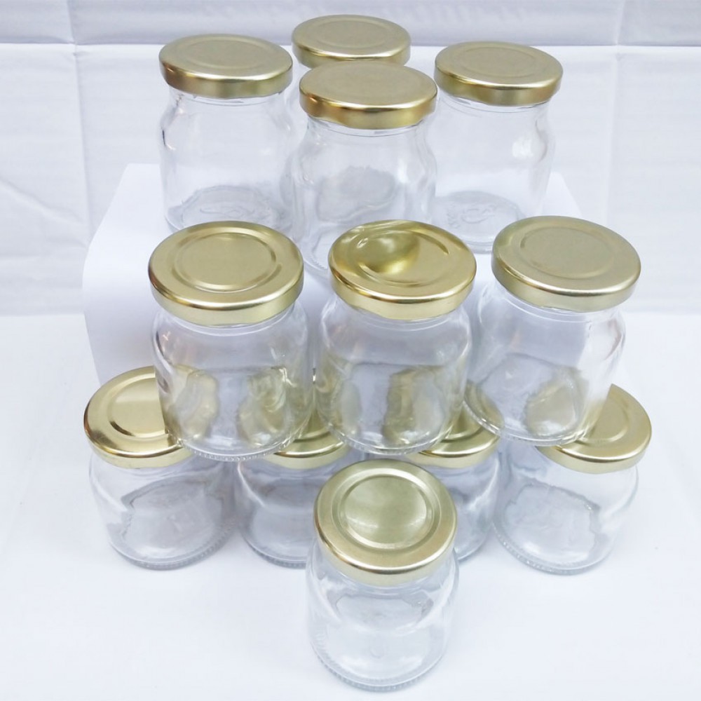 hũ thủy tinh 75ml làm sữa chua-nắp thiếc