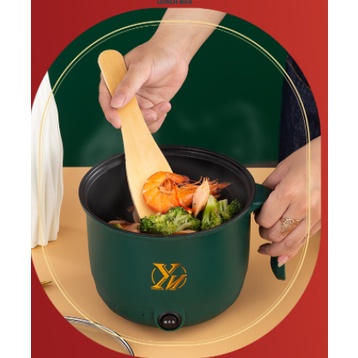 DỌN KHO - FREESHIP NỒI LẨU MINI ĐIỆN ĐA NĂNG KÈM HẤP, RÁN,CHIÊN KHÔNG CÓ LỚP TRÁNG ĐEN BẢO HÀNH 1 ĐỔI 1