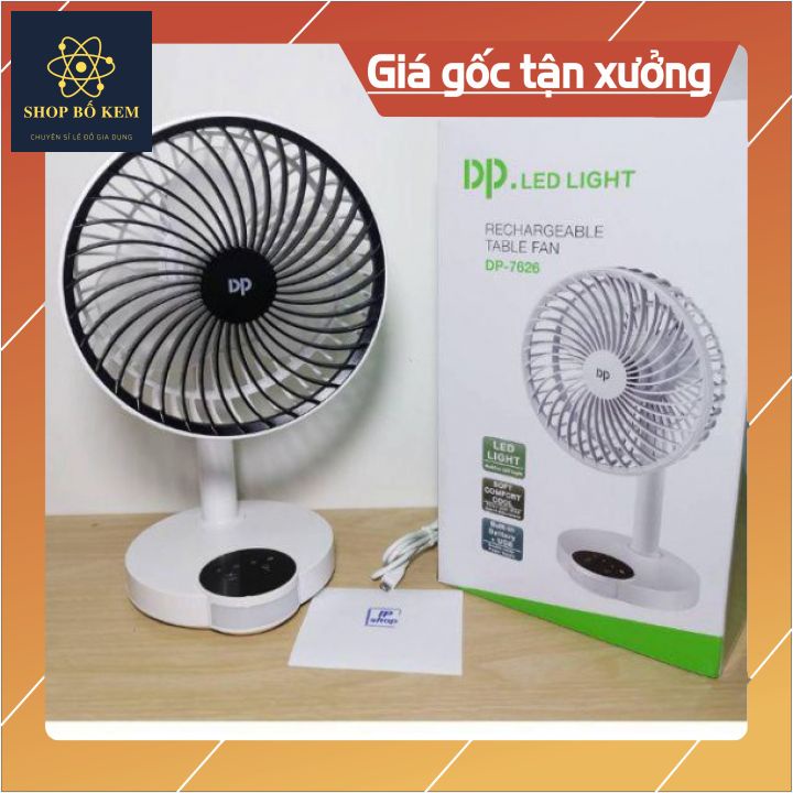 QUẠT SẠC TÍCH ĐIỆN BẰNG CỔNG CẮM USB DP 7626