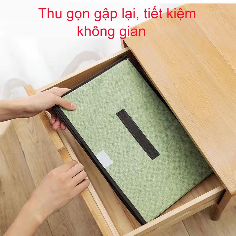Combo Hộp Vải Đựng Quần Áo Đa Năng Giỏ Đựng Sách Vở Đồ Cá Nhân Thùng Đựng Mỹ Phẩm Dễ Dàng Gấp Gọn, Nhiều Màu Lựa Chọn