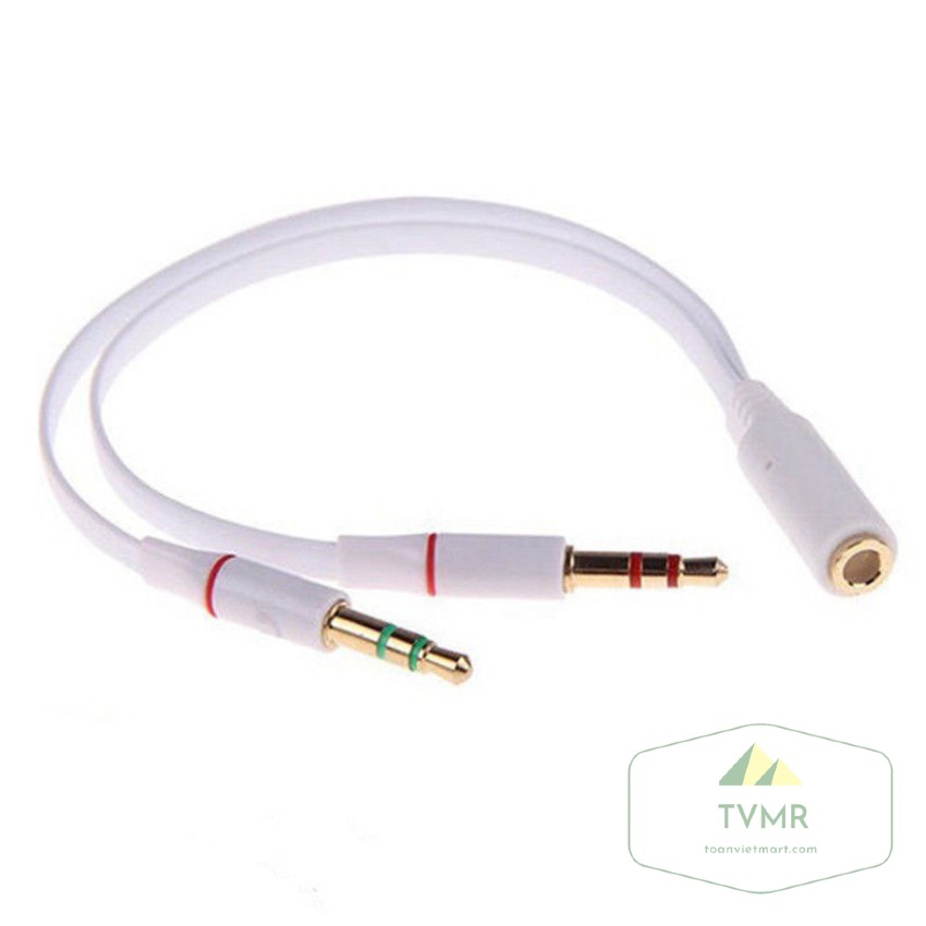 Dây gộp loa, mic | Dây cáp chia tai nghe và mic chuẩn cắm 3.5mm