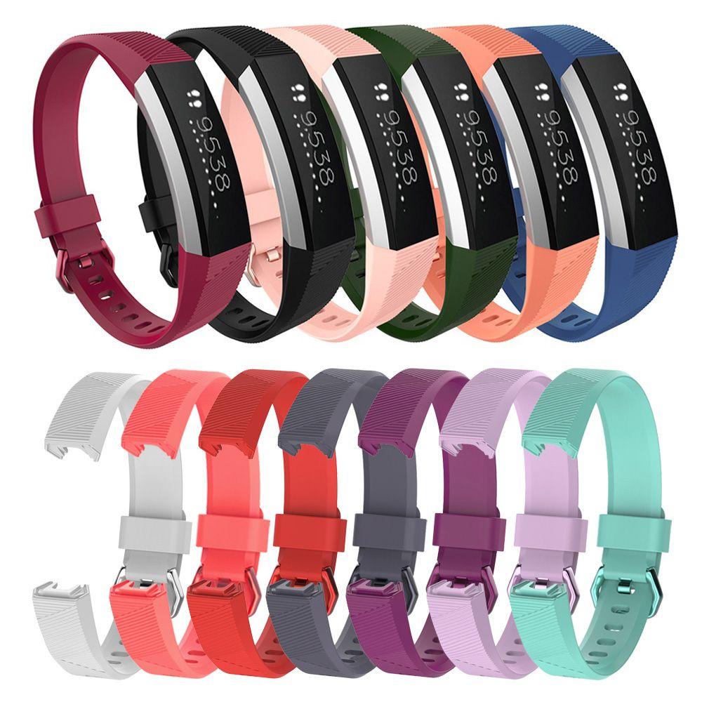 BTLIMER Dây Đeo Thay Thế Chất Liệu Silicon Màu Trơn Cho Fitbit Alta / Alta HR