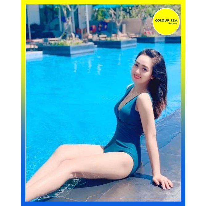 Bikini xanh biển xoắn ngực che bụng cực tốt | BigBuy360 - bigbuy360.vn