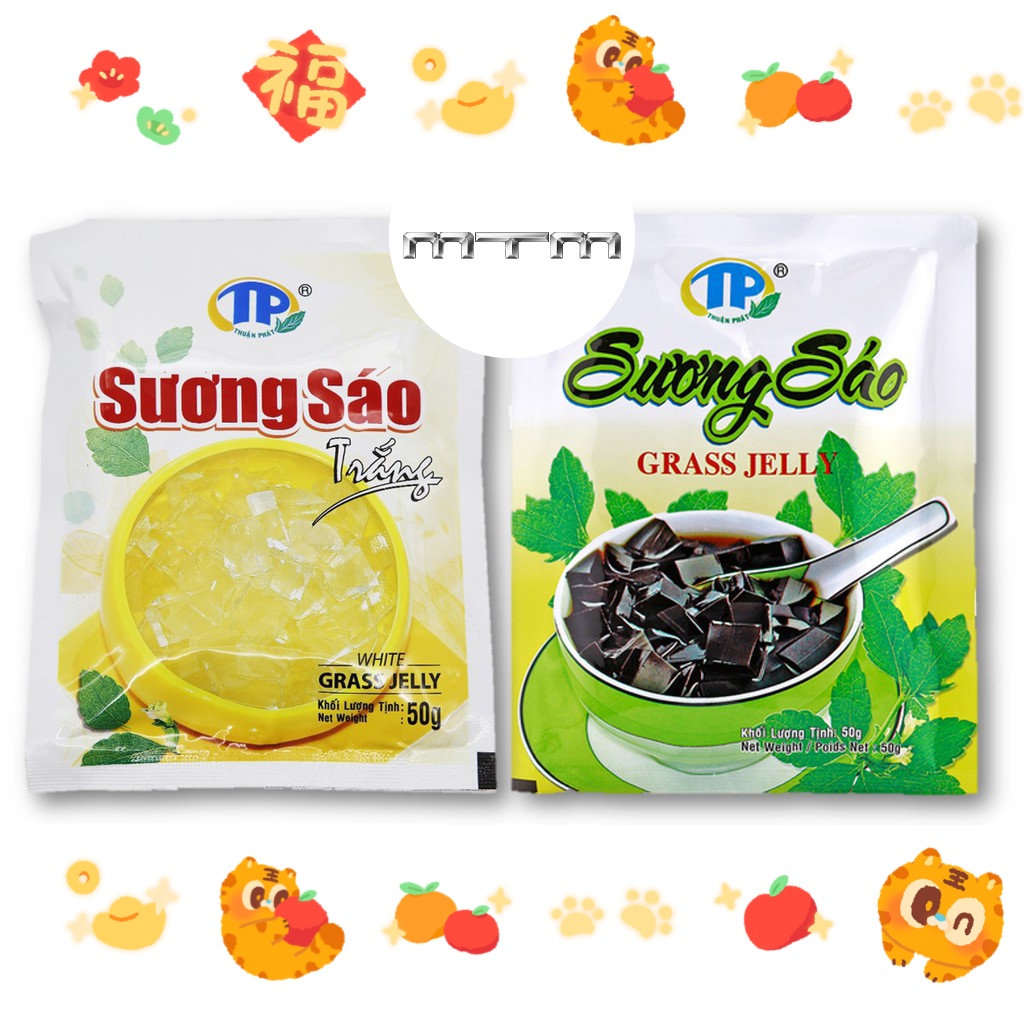 Combo 10 Gói Bột Sương Sáo Trắng Đen Thuận Phát 50g