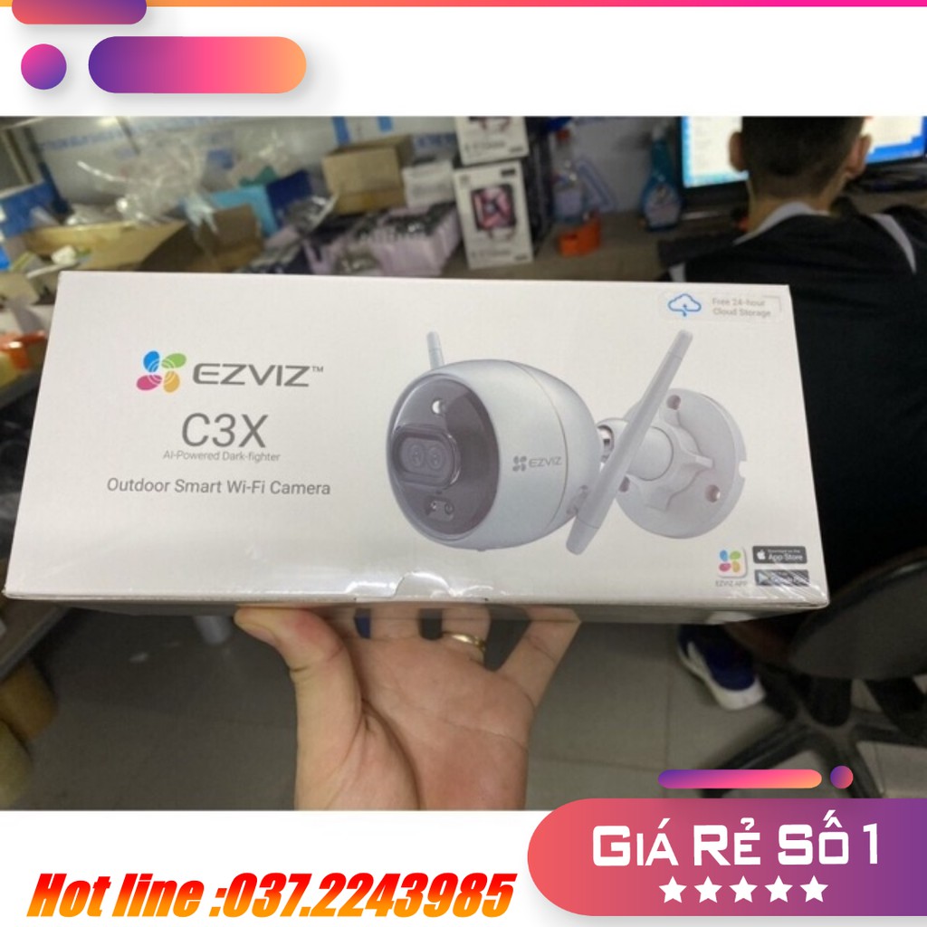 Camera ngoài trời Ezviz C3X  2M 1080P AI , mắt kép , có màu ban đêm | BigBuy360 - bigbuy360.vn
