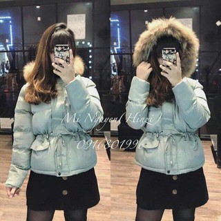 Áo phao mũ lông ảnh thật được chọn mẫu