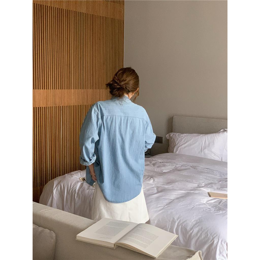 Áo Sơ Mi Denim Hai Túi Cổ Điển 61533