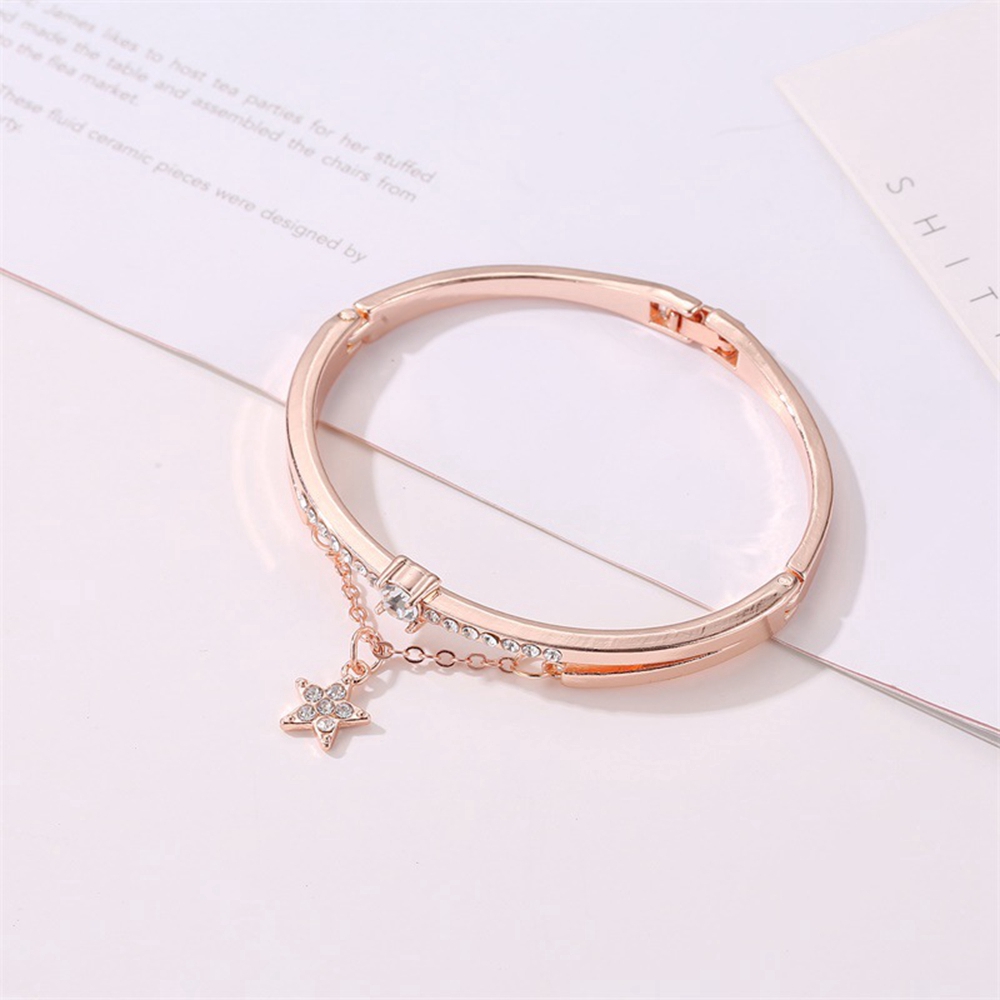 Vòng tay xương rồng phối hình trái tim và ngôi sao cho nữ